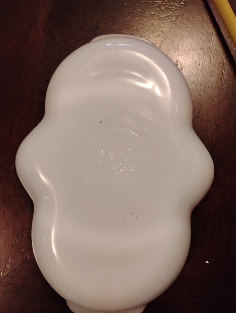 Vintage White Anchor Hocking Fire King Milk Glass Divided Relish Dish Gold Trim - Picture 5 of 7